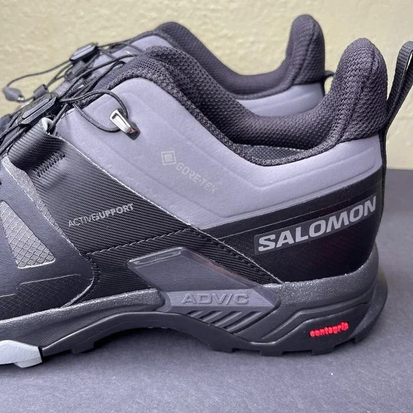 Salomon X Ultra 4 GTX Low Mens Size 12 2E Wide Black Gray Hiking Trail Shoes New - Picture 4 of 11